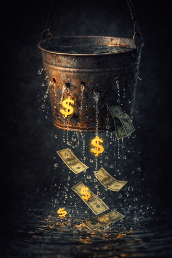 LEAKING BUCKET leaking bucket