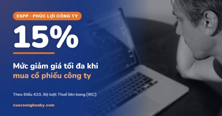 ESPP: nhân viên mua cổ phiếu công ty với mức giảm giá tối đa 15%